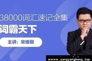 宋维钢《词霸天下38000》英语词汇速记视频课程[MP4/58GB]百度网盘下载