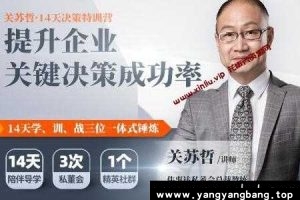 《14天决策特训营》提升企业关键决策成功率有效提问30讲培训课程MP4百度网盘下载