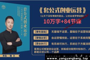 套公式创业运营-一万个项目就是一个项目 视频资料 网盘下载