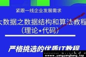 紧跟一线企业发展需求-大数据之数据结构和算法教程 理论+代码 网盘下载