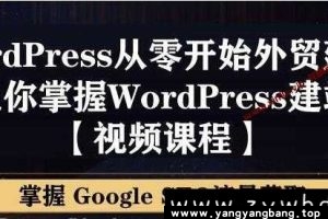 《WordPress从零开始搭建外贸网站》SEO流量获取视频百度网盘下载