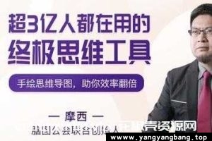 摩西《超3亿人都在用的终极思维工具》[视频+课件]百度网盘下载