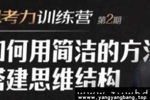 《思考力训练营-如何用简洁的方法搭建思维结构》视频MP4百度网盘下载