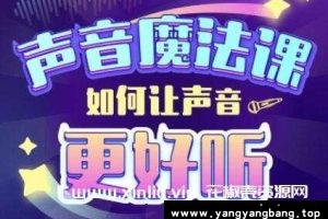 胖雪人《声音魔法课》如何让声音更好听视频百度云网盘下载